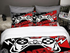 Sunnycitron Gamer Bedding Set for Boys Gamer Comforter sets Queen Gaming Bedding Kid's Comforter Set Boys Teen Gamepad Gaming Comforter,1 Comforter 2 Pillowcases