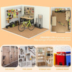 8x6 FT Outdoor Storage Shed,Metal Tool Sheds,Waterproof Outside Storage Shed,Large Storage Building with Lockable Door