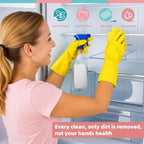 Xgunion Rubber Cleaning Gloves for Dishwashing-5 Pairs Colorful Reusable Household Cleaning Glove for Washing Dishes and Kitchen Cleaning Non-Slip Grip Dish Gloves for Women Men (Small)