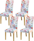 Dining Chair Covers, Stretch Seat Covers, Washable Furniture Protector | 4 Pack, Washable, Stretch Fit, Soft, Non Slip, Dining Chair Covers, Seat Protector, Furniture Cover,Easy Clean