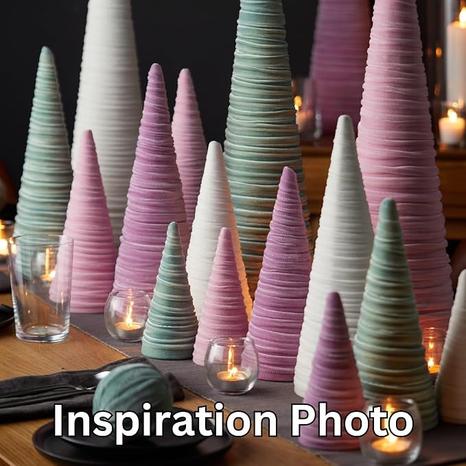 Your Heart's Content Set of 3 Velvet Trees, Lavender Valentine Tree Tabletop, Winter Bookshelf, Pastel Mantel Accent, Holiday Coquette Home Décor, Teen Girl (Lavender)