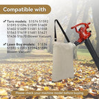 127-7040 Leaf Blower Vacuum Bag Compatible with Toro 51574 51592 51593 51602 51609 51581 51558 - Metal Bottom Zip Debris Collection Vac Bag Replaces 137-2336 108-8994 - 2 Pack
