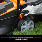 LawnMaster 20VMWGT 24V Max 13-inch Lawn Mower and Grass Trimmer 10-inch Combo with 2x4.0Ah Batteries and Charger