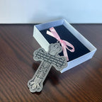 Cathedral Art CM7 Baby Girl Cross Crib Medal, 3-Inch High, Metal