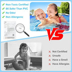 Inflatable Pool for Kids and Adults, 8 FT x 20.04 Inch Oversized Round Thickened Family PE Swimming Pool for Toddlers, Outdoor, Garden, Backyard, Summer Water Party Dog