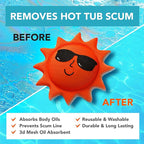 Hot Tub Scum Absorber for Spa Cleaner - Hot Tub Accessories for Adults, Hot Tub Scum Sponge for Hot Tub Oil Absorbing Sponge for Hot Tub Skimmer, Hot Tub Sponge Scum Remover