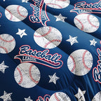 3D Baseballs Comforter Twin Size,Blue Baseball Kids Comforter Set,3Pcs Bedding Set Printed Comforter with 2 Pillowcases,Down Alternative,Soft and Lightweight,for All Seasons
