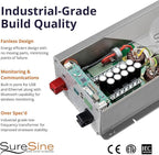 Morningstar SureSine 700W Pure Sine Wave Off-Grid Inverter - 12VDC, 120VAC, 60Hz, Type B AC Terminals (SI-700-12-120-60-B) - DC to AC Converter, Solar/Non-Solar Systems, Bluetooth Mobile Apps