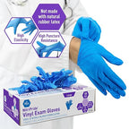MED PRIDE Nitrile/Vinyl Blend Exam Gloves,Powder-Free,Blue,Large,100-Count