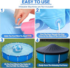 8pcs 4ft Pool Pillows for Above Ground Pools, Cover Balloon Winterizing Inflatable Air Pillow Float with Ropes PVC Ice Equalizer Closing Winter Swimming Ball Accessories