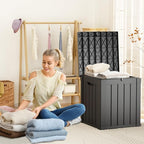 50 GallonOutdoor Storage Box,Resin Deck Boxes Waterproof, IndoorOutdoor Bin for Package Delivery, Patio Cushions, Gardening Tools, Lockable, UV Resistant