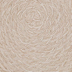SHACOS Round Braided Placemats 15 inch Set of 4 Boho Woven Washable Kitchen Table Placemats for Home Wedding Party (T-Beige, 4)