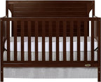 Cape Cod 5-in-1 Convertible Crib in Espresso, Greenguard Gold Certified, 55x30x44.5 Inch (Pack of 1)