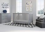 Storkcraft Hillcrest 4-in-1 Convertible Crib (Pebble Gray) - Converts to Daybed, Toddler Bed, and Full-Size Bed, Fits Standard Full-Size Crib Mattress, Adjustable Mattress Support Base