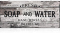 Jetec Farmhouse Bathroom Decor, Fresh Soap and Water Sign Vintage Bathroom Wood Plaque Rustic Wall Decor for Wall Art Decoration Restroom(Novel)
