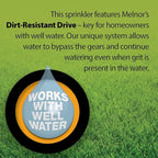 Melnor 65133AMZ XT Turbo Oscillating Sprinkler W/Timer, 4,500 sq. ft., Quick Connect Bundle, 2-Way Adjustable, Black, Yellow