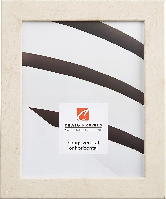 Craig Frames Bauhaus 125, 19x25 Picture Frame, Rustic White Pine