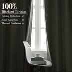 100" W x 96" L Faux Linen Room Divider Curtains, Full Blackout Pinch Pleated Drapes for Traverse Rod, Bedroom Divider Privacy Drapery with Hooks for Ceiling Track, 1 Panel, Greyish White