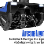 Westinghouse WSnow22 Corded Snow Blower 22 Inch, Steel Auger, Dual LED Lights, Electric Snow Blower with 25ft Throwing Distance, Plows 840lbs/min, Adjustable Chute