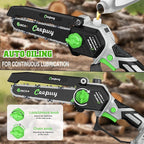 2-in-1 Brushless Electric Pole Saws for Tree Trimming,6 Inch Cordless Mini Chainsaw with Extension Pole and 2 x 4000mAh Batteries, Pole Chain Saw Gift for Men Dad Husband Fathers Gardener 2025