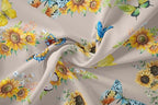 Tailor Shop Sunflower Comforter Sets Twin Size,Sunflower Bedding Sets for Teens Kids Butterflies Comforter Sets,Butterfly Bedding Sets Vintage Yellow Flowers Bedding Sets with 1 Pillowcases