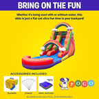 Inflatable Water Slides for Kids - Backyard Inflatable Water Slides with Splash Pool - Rainbow Cloud Slide Complete with Blower, and Stakes - 25.5' x 9' - 15' Tall Slide