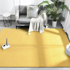Area Rugs for Bedroom Living Room, 4x6 Yellow Super Soft Comfy Thickened Memory-Foam Indoor Carpets, Modern Aesthetic Minimalist Carpet for Boys Girls Adults Apartment Nursery Home Décor