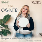 Mora Ceramic Dinner Plates Set of 6, 10 inch Dish Set - Microwave, Oven, and Dishwasher Safe, Scratch Resistant, Modern Rustic Dinnerware- Kitchen Porcelain Serving Dishes - Vanilla White