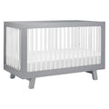 Babyletto Hudson 3-in-1 Convertible Crib with Toddler Bed Conversion Kit in Grey and White, Greenguard Gold Certified