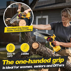 Cordless Electric Chainsaw, 6-Inch Mini Chainsaw 21V with 1 Battery, Battery-Powered Handheld Saw for Tree Trimming & Garden Maintenance