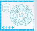 Silicone Pastry Mat,28" x 20" Nonstick Large Durable Silicone Sheet Mat with Measurement Non-slip Dough Rolling Mat for Pie Crust, Pizza, Cookies