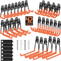 Garage Hooks, Anti-Slip Heavy Duty Wall Mount Hooks, 42-Pack | Hanging Storage for Bikes, Ladders, Hoses, Ropes, Garden Tools - For Warehouse, Workshop, Shed, Shop, Yard