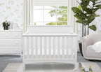 Delta Children Fancy 4-in-1 Convertible Crib and 6 Drawer Dresser Bundle, Bianca White