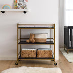 Delta Children Jade Changing Table/Cart, Ebony Melamine/Bronze