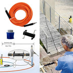5800PSI/400Bar Ultra Flexible Pressure Washer Hose for Bosch Home Cleaning, 5M-30M High Pressure Extension Tube with Quick-Connect Adapter,(Red/Blue/Yellow/Green/Grey/Orange/Light Blue)(Orange,95FT)