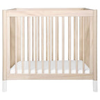 Babyletto Gelato 4-in-1 Convertible Mini Crib in Washed Natural and White, Greenguard Gold Certified