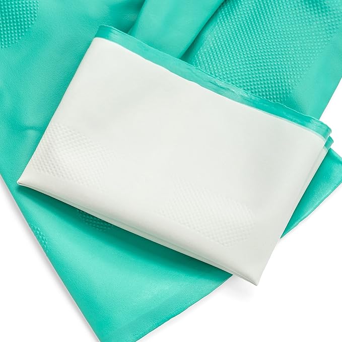 Tusko Products Best Nitrile Rubber Cleaning, Household, Dishwashing Gloves, Latex Free, Vinyl Free, Reusable not Disposable, Large L (1 Pair)