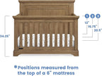 Delta Children Simmons Kids Paloma 4-in-1 Convertible Crib, Greenguard Gold Certified, Rustic Acorn