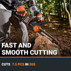 Worx Nitro 20V 12" Cordless Brushless Chainsaw 4.0 Ah Battery and Charger Included WG350