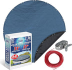 Winter Swimming Pool Cover for 33 ft Aboveground Round Pool Size, Value Plus Choice Series, Solid Material, Color - Denim Blue, Pool Cover Choice 3533-4CHOICE