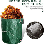 kingsea 2 Pack Reusable Garden Waste Bags,Heavy Duty Yard Waste Bag with Dual Handles,Lawn Pool Garden Leaf Bag for Collecting Leaves Grass Clippings Yard Debris (32 Gallon)