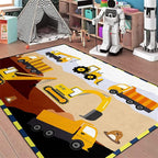 Construction Rugs for Boys Room Car Rug for Boys Room Car Rug Play Mat Kids Rugs for Playroom Car Play Mat Car Rugs for Kids Construction Decor for Boys Room 4'5''×6'