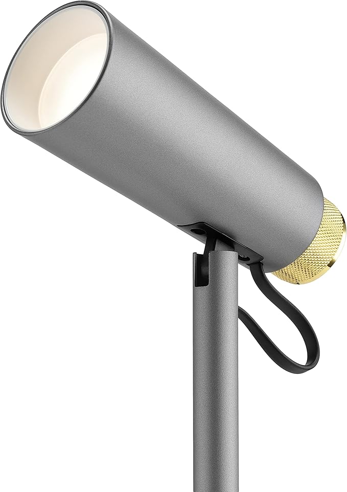 Dimmable 4W LED Desk Light Charging Station - Smart Phone Qi Wireless Charger Lamp w/Adjustable Shade - Modern Bedside/Study/Office Table Lighting - Silver/Gold