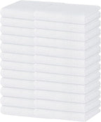 Homaxy 100% Cotton Waffle Weave Kitchen Dish Towels 24-Pack, White | 13 x 28 Inches, Ultra Soft Absorbent Dish Towels, Quick Drying Cleaning Towels