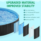 Yaheetech Foldable Dog Pool Collapsible Hard Plastic Dog Swimming Pool Portable Pet Pools Doggie Wading Pool Bath Tub for Puppy Small Medium Large Dogs, 71 x 12 Inches Black，Used