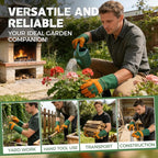 Hovico Gardening Gloves, Rose Pruning Gloves for Men & Women, Breathable Cowhide Leather Gauntlet, Best Garden Gifts & Tools for Gardener