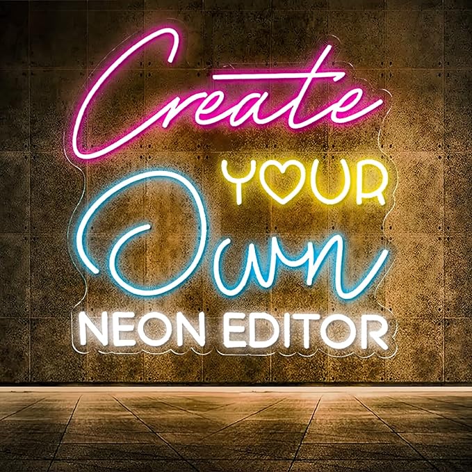 Custom Neon Signs for Wall Decor, CUSTOMNEON Personalized Neon Signs Customizable for Wedding Birthday Prom Party, Custom Neon Lights for Bedroom Bar Studio Beauty Salon Business Shop