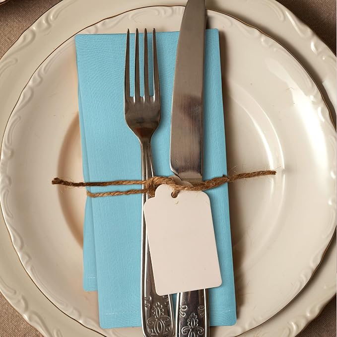 Urban Villa Cloth Napkins Cotton 20x20 (Set of 6) Aqua