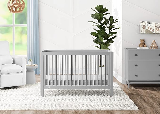 GAP babyGap Charlie 6-in-1 Convertible Crib - Greenguard Gold Certified, Grey