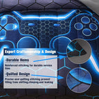 JQinHome Twin Gamer Comforter Set for Boys,6 Piece Bed in A Bag 3D Video Game Bedding -All Season Soft Microfiber Down Alternative Comforter Gamer Bedding Sets for Kids